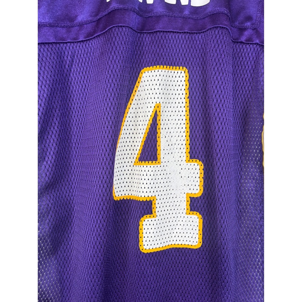 Reebok NFL Minnesota Vikings Favre #4 Purple Jersey Kids Large 14-16 On Field - Picture 6 of 9
